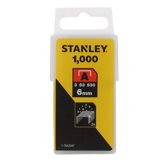 Capse tip A, Stanley, 6 mm, set 1000 bucati