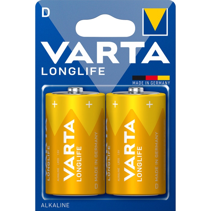 Baterie Varta Longlife 4120, D / LR20, 1.5V, alcalina, 2 buc 