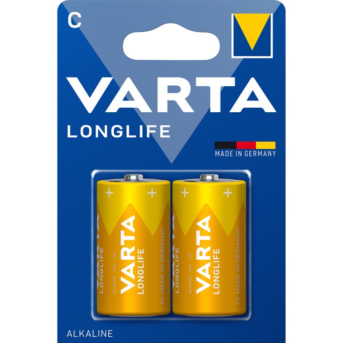 Baterie Varta Longlife 4114, C / LR14, 1.5V, alcalina, 2 buc