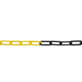 Lant din plastic, pentru bariera, galben + negru, 6 mm