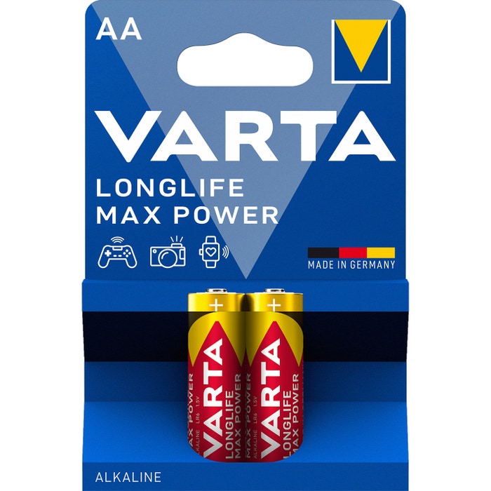 Baterie Varta Longlife Max Power 4706, AA / LR6, 1.5V, alcalina, 2 buc