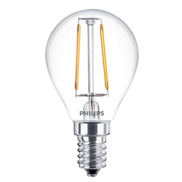 Bec LED filament Philips mini P45 E14 2W 250lm lumina calda 2700 K