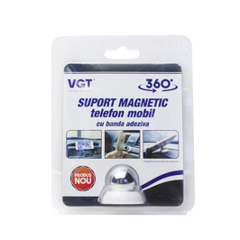 Suport auto pentru telefon VGT, universal, magnetic, cu banda adeziva