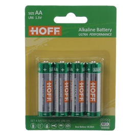 Baterie Hoff, AA / LR6, alcalina, 4 buc