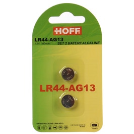 Baterie Hoff LR44-AG13, 1.5V, alcalina, 2 buc