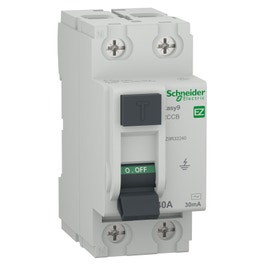 Intrerupator automat modular diferential Schneider Electric EZ9R32240 2P AC 30 MA 40A RCCB