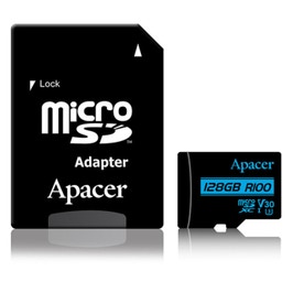 Card memorie MicroSd Apacer UHS-I, 128 GB, clasa 10