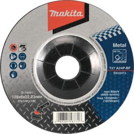 Disc polizare metale, Makita A24P, 125 x 22.23 x 6 mm