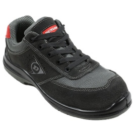 Pantofi de protectie Dunlop First One S1P, bombeu compozit, piele intoarsa, negru, marimea 44