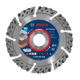 Disc diamantat, segmentat, pentru debitare beton armat / caramida, Bosch Expert Multi Material, 115 x 22.23 x 2.2 mm