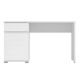Birou cu sertar si dulap Elan, pentru calculator, alb, 130 x 50 x 75.4 cm, 1C