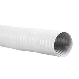 Tub flexibil pentru sisteme de incalzire si ventilare, aluminiu, alb 9010, D 120 mm