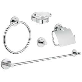 Set accesorii pentru baie, Grohe Essentials 40344001, cromat, 5 piese