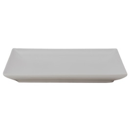 Platou Soler, forma dreptunghiulara, ceramica vitrificata, alb, 25 x 15 cm