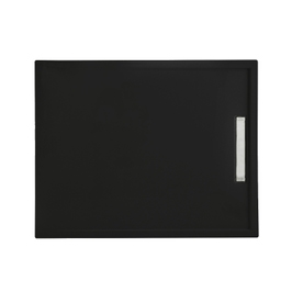Cadita de dus rectangulara, West Dalia, acril, neagra, 100 x 80 x 5 cm, rigola inclusa