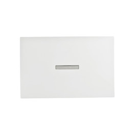 Cadita de dus rectangulara, West Alexa, acril, alba, 120 x 100 x 13 cm, rigola inclusa
