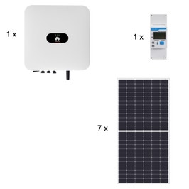 Sistem fotovoltaic 3kW, monofazat, cu 7 panouri fotovoltaice monocristaline Haitai, On Grid / Off Grid / Hybrid