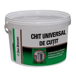 Chit universal de cutit, acrilic, Den Braven, interior, alb, 0.8 kg