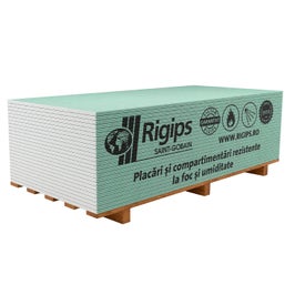 Placa gips carton tip FH2  protectie foc si umiditate Rigips RFI 12.5 x 1200 x 2600 mm