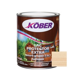 Lac / lazura groasa pentru lemn, Kober Extra 3 in 1, incolor, interior / exterior, 0.75 L