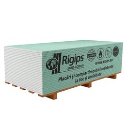 Placa gips carton tip FH2  protectie foc si umiditate Rigips RFI 15 x 1200 x 2000 mm
