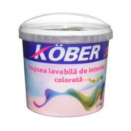 Vopsea lavabila interior, colorata, Kober, roz quartz V8320, 4 L