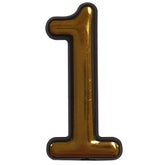 Numar 1 pentru usa Sunprints, plastic, auriu, semirotund, interior / exterior, 5.5 x 3.5 cm