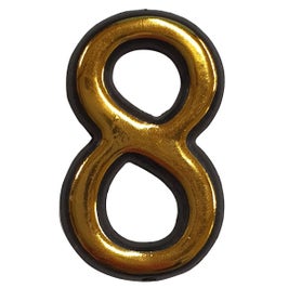 Numar 8 pentru usa Sunprints, plastic, auriu, semirotund, interior / exterior, 5.5 x 3.5 cm