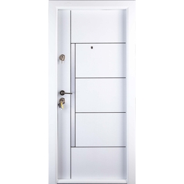 Usa interior metalica Megadoor Prestige 1 Lux 1017, dreapta, alb, 200 x 88 cm