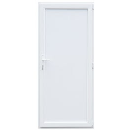Usa exterior din PVC, cu panel, Far Est, 3 camere, prag PVC, dreapta, alb, 88 x 198 cm