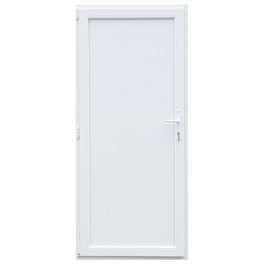 Usa exterior din PVC, cu panel, Far Est, 3 camere, prag PVC, stanga, alb, 98 x 198 cm