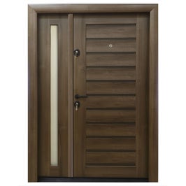 Usa metalica pentru exterior Arta Door 416D, dreapta, nuc + wenge, 120 x 201 cm + accesorii