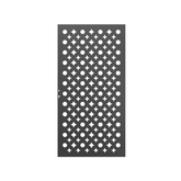 Poarta metalica pietonala aluminiu, din tabla decupata, PP40-R, dreapta, negru (RAL 9005), 910 x 1800 mm