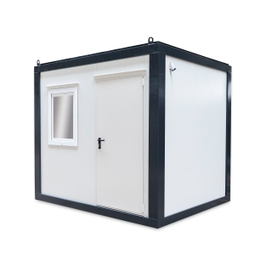 Container birou C3/1U+1F, tabla zincata + panou sandwich poliuretan, gri + alb, 300 x 240 x 270 cm