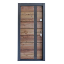 Usa interior metalica Arta Door Eco 205, stanga, nuc + gri antracit, 201 x 88 cm