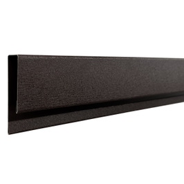 Profil lateral J pentru lambriu metalic, Top Profil Sistem, otel zincat, maro inchis (RAL 8019), mat, 2 m