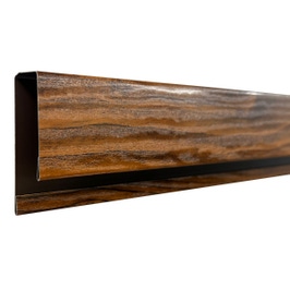 Profil lateral J pentru lambriu metalic, Top Profil Sistem, otel zincat, nuc striat, 2 m