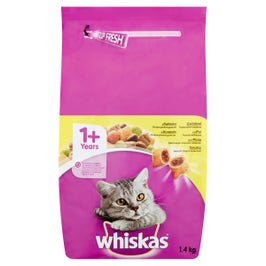 Hrana uscata pentru pisici, Whiskas, adult, carne de pui, 1.4kg