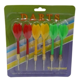 Set 6 sageti pentru Darts, plastic + metal, 15 x 17 x 2 cm