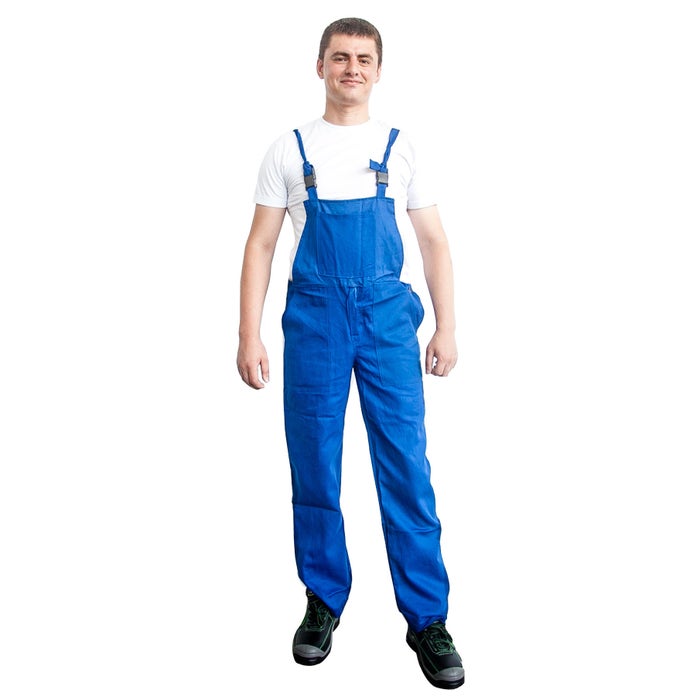 Pantaloni cu pieptar DCT Vito, doc 240 g / mp, albastru, marimea 58