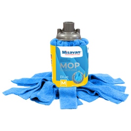 Rezerva mop microfibra Misavan, marimea M, albastru