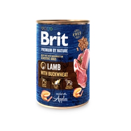 Hrana umeda caini, Brit Premium by Nature, conserva 400 g, toate taliile, adult, carne de miel