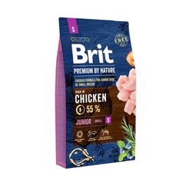 Hrana uscata caini, Brit Premium by Nature, punga 8 kg, talie mica, junior S, carne de pui