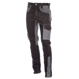 Pantaloni simpli DCT Amos, bumbac, negru + gri, marimea 54