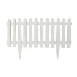 Gardulet decorativ IBC1, pentru gradina, plastic, gri deschis, 220 x 34 cm, set 4 buc