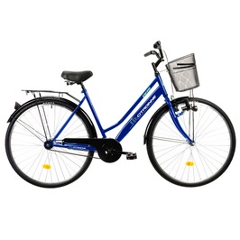 Bicicleta dama, DHS Citadinne 2812, marime L, 28 inch, 1 viteza, albastru