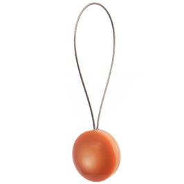 Magneti decorativi perdea si draperie, Pearls, forma rotunda, cu fir metalic de fixare, portocaliu, 4 cm