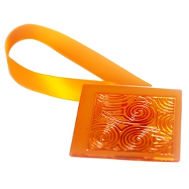 Magneti decorativi perdea si draperie, Square, forma patrata, cu panglica de fixare, 5 x 5 x 0.01 cm, portocaliu