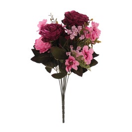 Buchet flori artificiale, YWGQ106, mov + roz, 48 cm