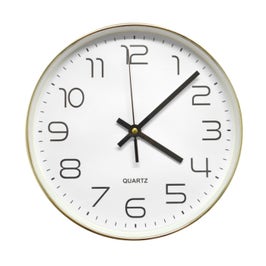 Ceas de perete D3270, analog, rotund, plastic, alb, 25 cm